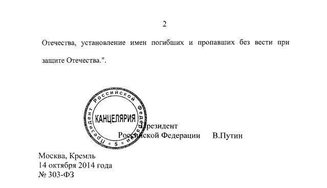 ФЗ о включении поисковых отрядов в список социально ориентированных НКО. №303-ФЗ от 14.10.2014. ФЗ о включении поисковых отрядов в список социально ориентированных НКО. №303-ФЗ от 14.10.2014.